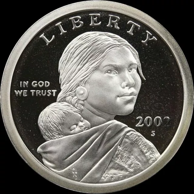 2002 S Native American Sacagawea Dollar Gem Deep Cameo PROOF US Mint Coin!