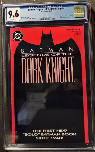Batman: Legends of the Dark Knight 1  CGC 9.6 NM+  W/ PAGES  N/CASE