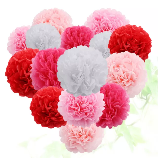 15pcs Paper Flower Hanging Beautiful Handwork Decor Paper Flower for Party