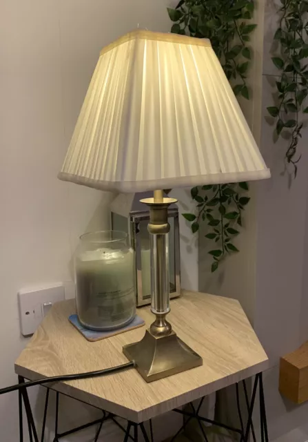 LAURA ASHLEY Brass Table Lamp 16 inch -EXCELLENT CONDITION