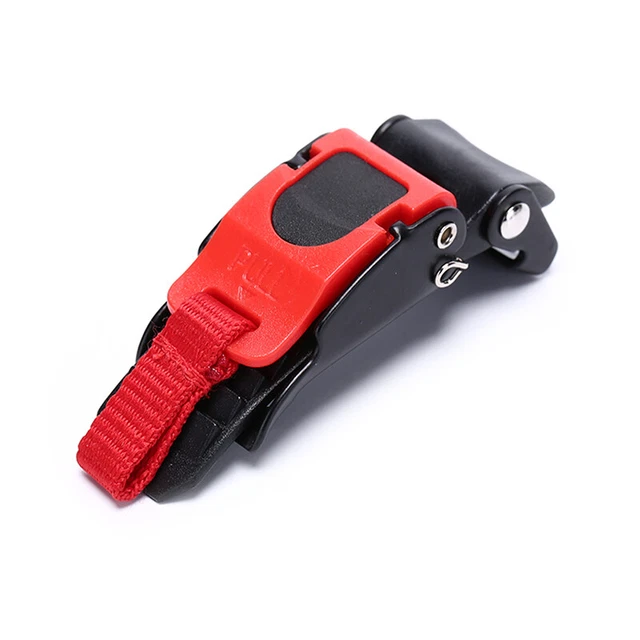 1X Quick Release Helmet Strap Buckle Pull Buckles Black & Red*vRSDES GCCR Sn