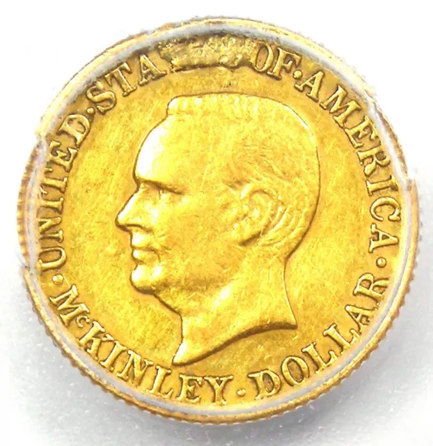 1916 McKinley Commemorative Gold Dollar Coin G$1 - Certified ICG AU53 Details