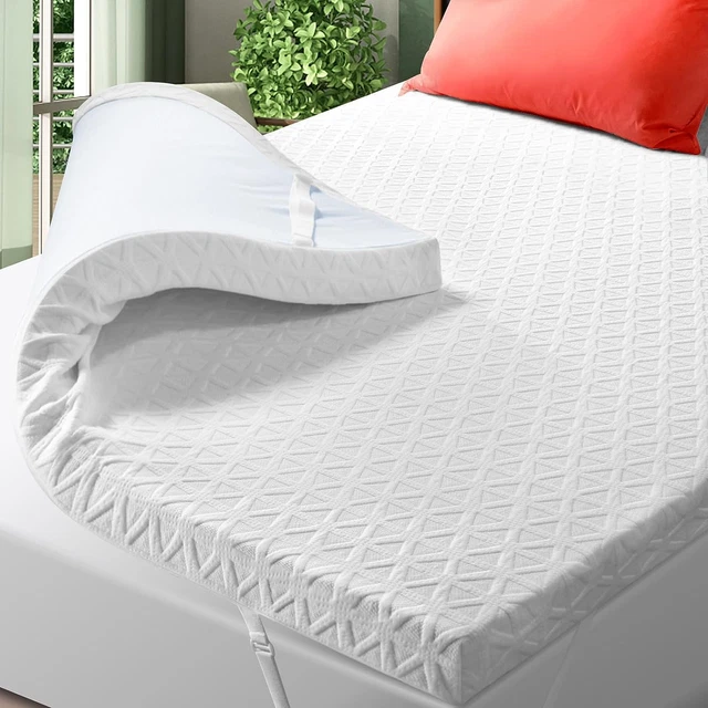 3 Inch Gel Memory Foam Mattress Topper Queen Size, High Density Cooling Pad Pres