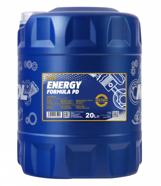 20 Liter MANNOL Energy Formula PD 5W-40 Motoröl API SN ACEA C3 MB GM VW FORD