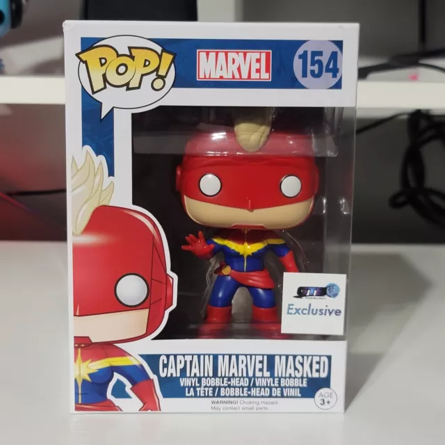 Captain Marvel Masked GTS Distribution Marvel Disney Funko Pop! 154