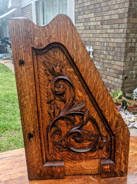 Tiger Oak Hand Carved Horrible One Architectural Salvage