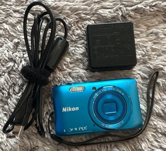 NIKON COOLPIX S3600 blue 20.1MP Compact Digital Camera from japan