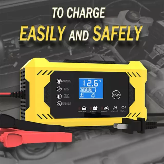 ·Digital Car Battery Charger, 12V 6A Smart Fully  Automatic Battery  Ch s