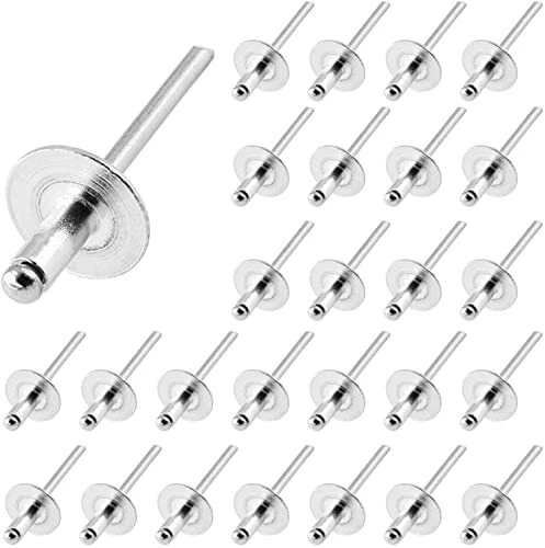 100Pcs Large Flange Blind Rivets, 3/16 x3/8 Inch (4.8x10 mm), Flange...