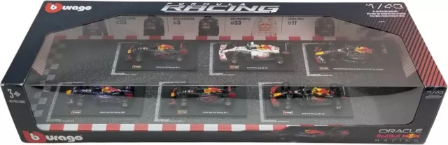 New Burago Oracle Red Bull Racing Formula 1 F1 1:43 Scale Die Cast Metal-6 cars