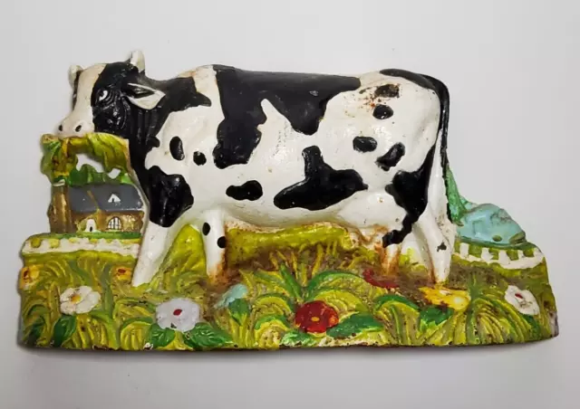 Antique Big Arrow  Cast Iron Cow Door  Stop Stopper Heavy Metal farm scenery