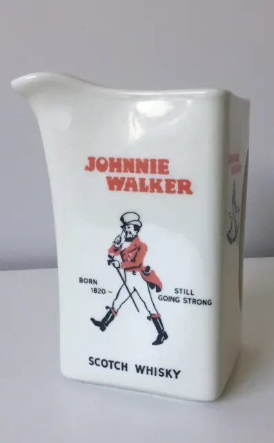 Johnnie Walker Scotch Whisky Water Jug Ceramic  ~ 1970s ~