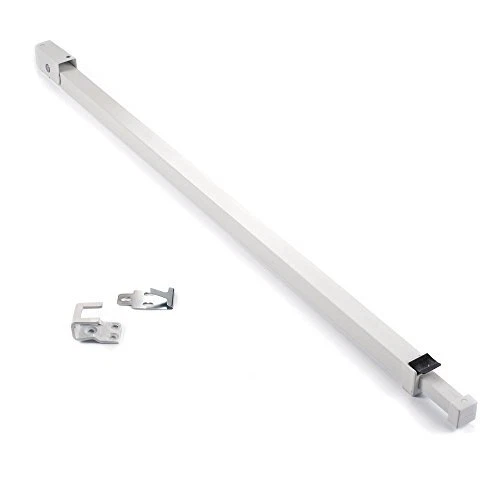 Sliding Patio Door Security Bar with Child-Proof Lock, Extendable, White (25....