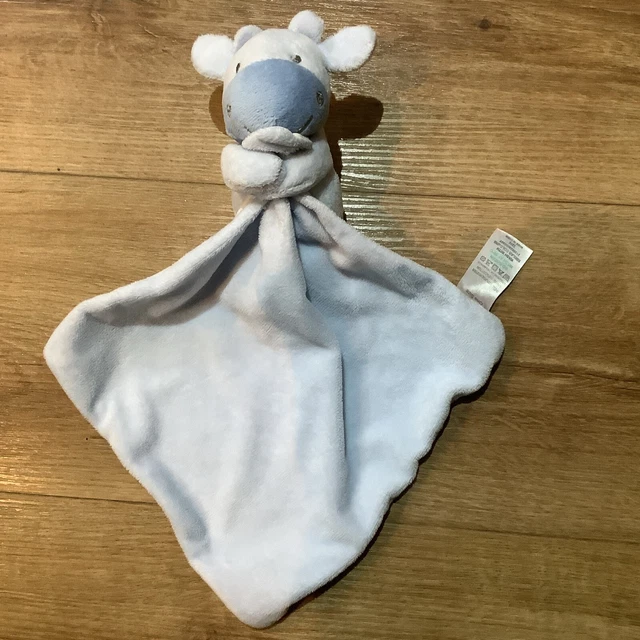 MATALAN BLUE GIRAFFE Safari Animal Baby Blanket Comforter Plush Soft