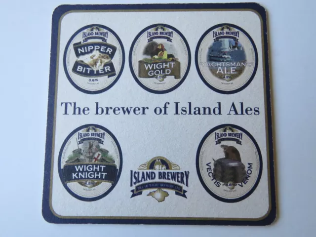 Beer Pub Coaster ~ ISLAND BREWERY Isle of Wight Nipper Bitter Ale ~ Newport, UK