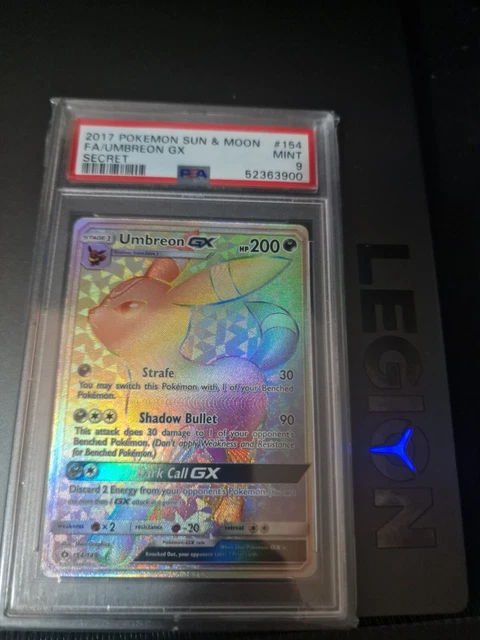 PSA 9 Pokemon Umbreon GX Secret Rare - Sun & Moon - 154/149