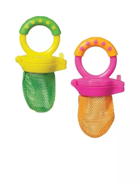 NEW - Munchkin - Fresh Food Feeder - 2 pack - Pink/Green