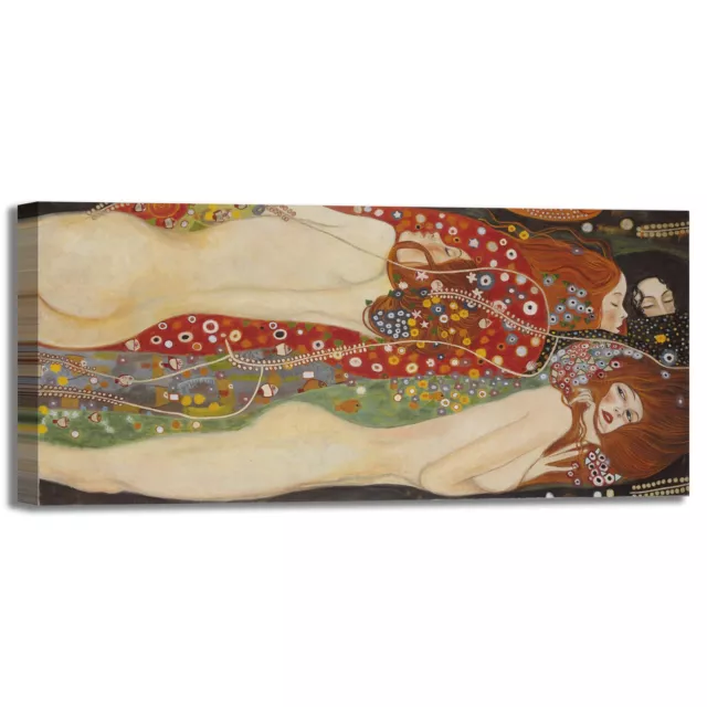 Gustav Klimt bisce d'acqua 2 quadro stampa tela dipinto telaio arredo casa