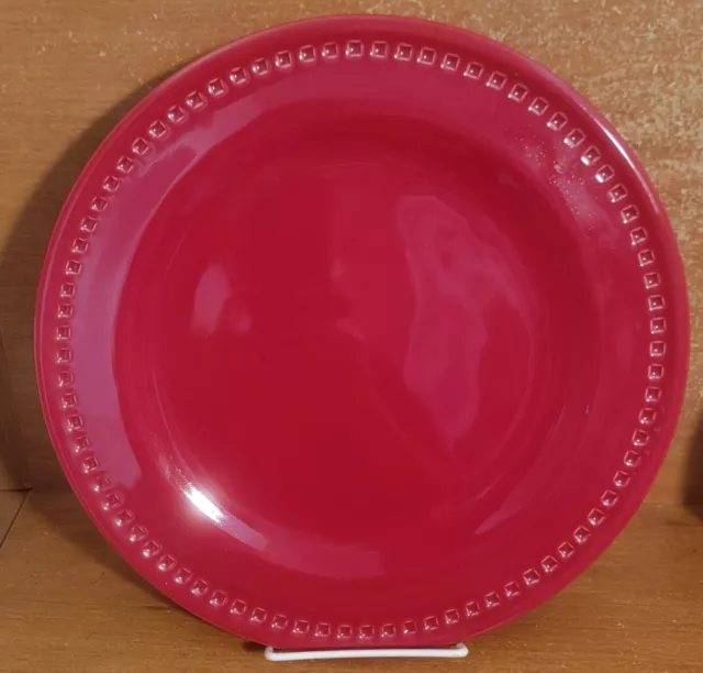 Emeril KICK IT UP A NOTCH RED Dinner plate, 11 1/4", Very good