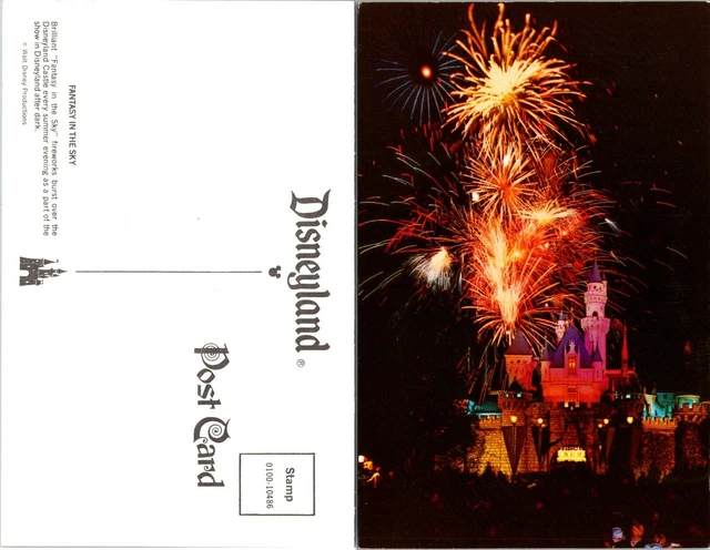 One(1) California Anaheim Disneyland Sleeping Beauty Castle Vintage Postcard