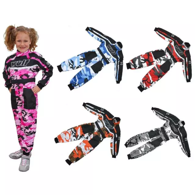 Traje de Carrera Wulfsport Cub Camuflaje Niños Motocross Motocicleta Kart MX Todoterreno Junior