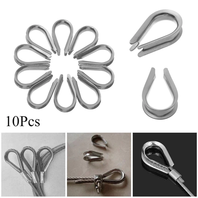 Ss Rope Wire Head STAINLESS STEEL WIRE Rope Clamp Rope Connecting Head Thimbles Rigging ...