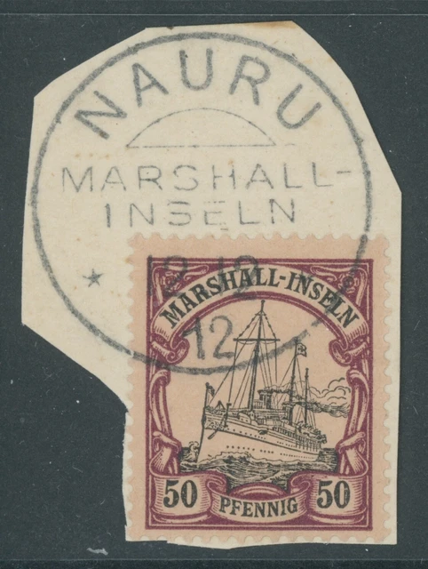 Marshall Inseln Mi. Nr. 20 sauber gestempelt „NAURU“ auf LUXUS Briefstück