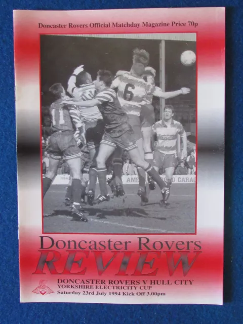 Doncaster Rovers v Hull City - 23/7/94 - Yorkshire Cup Programme - Friendly