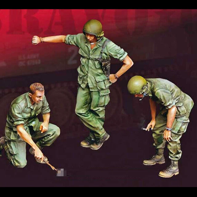1/35 resin figures model kit Vietnam war US soldiers 3 man Unpainted Unassembled