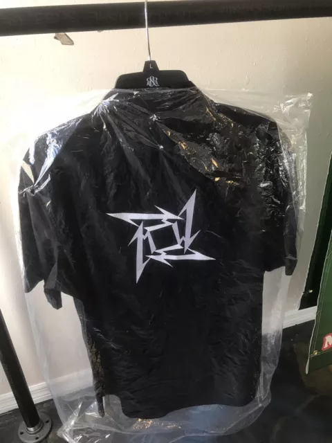 Chemise de scène de concert Metallica - logo m étoile - boutonné - rare 2