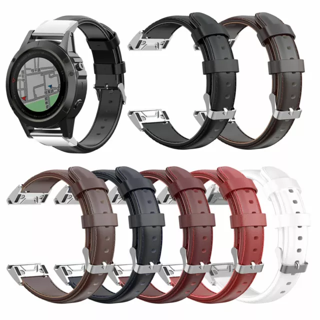 Pour Garmin Fenix 6S/5S/5S Plus bande de montre huile cire bracelet en cuir