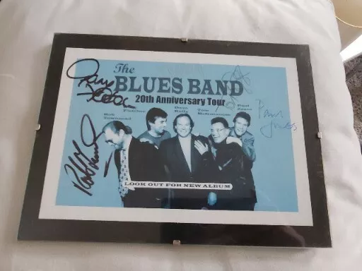 The Blues Band - SIGNED Flyer 20th Anniversary Rare