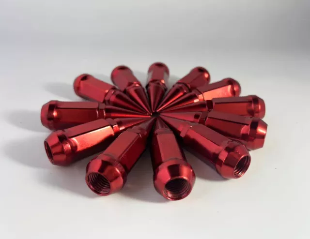 Rzr 1000 Xp 900 S Turbo Ranger 12Mm X 1.50 16Pc 3.18'' 2-Pc Red Spike Lug Nuts 2