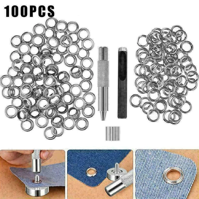 Eyelet Set Grommet Kit +100 eyelets For DIY Huning Sheath I4X1