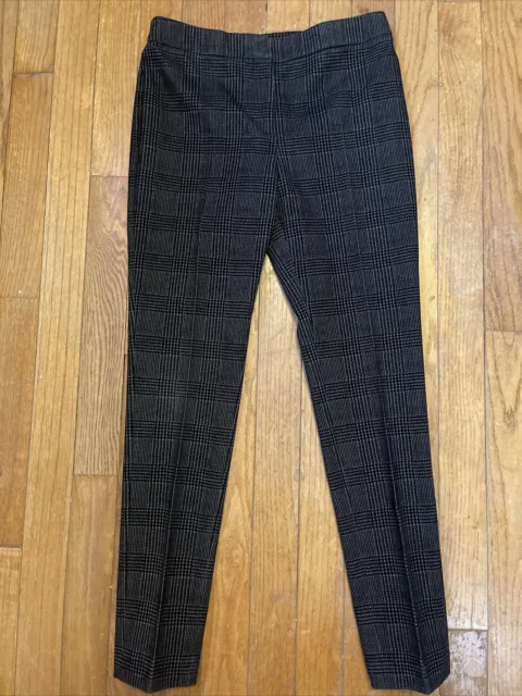 Akris Punto Prince of Wales Check Pattern Tapered Leg Pleated Trouser Women's 8