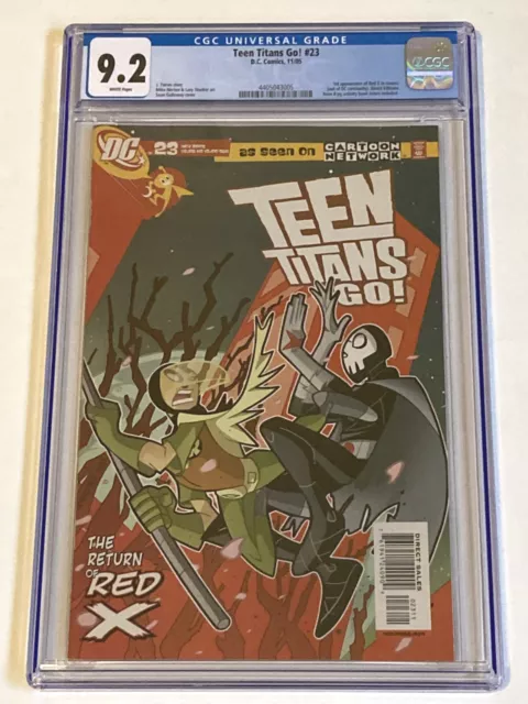Teen Titans Go! #23 Cgc 9.2 Comic 2005 1St Red X In Comics Direct Edition Tv