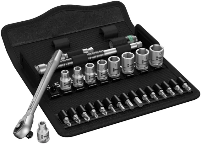 Wera Tools 8100Sc 7  05004077001 1/2 Drive New Release Socket Ratchet Bit Set