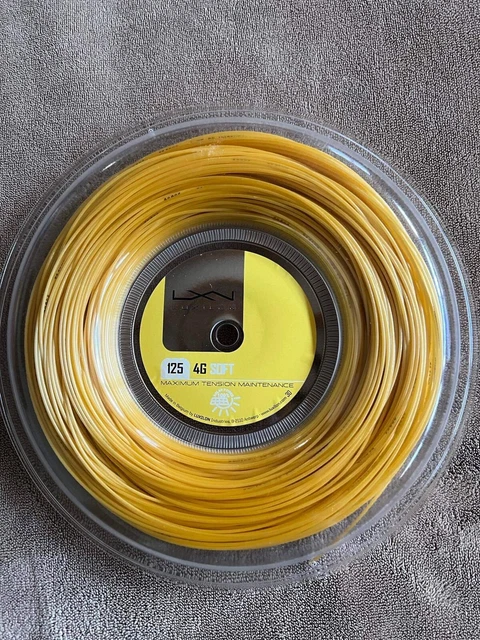 Luxilon 4G Soft 125 (Gold) Tennis Racket String 660ft 200m Reel