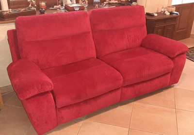 Relax Divano 2 due posti Divanetto tessuto ecopelle sofà poltrona relax sed 37 colori. 