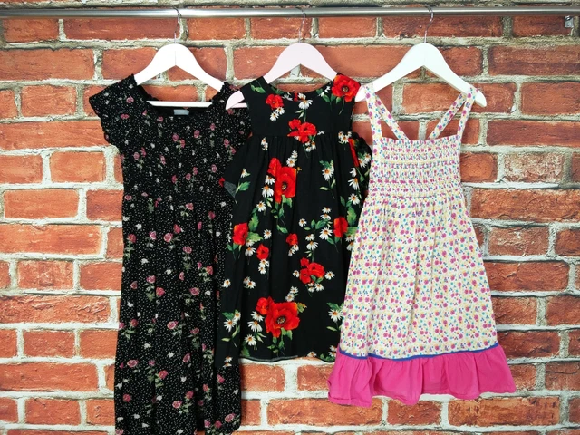 Girls Bundle Age 5-6 Years Next M&S Summer Dress Playsuit Floral Kids Set 116Cm