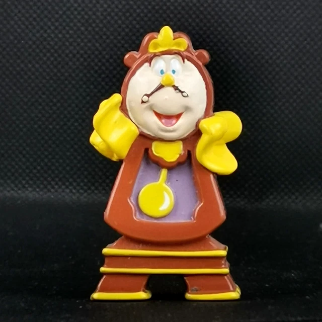 DISNEY COGSWORTH BEAUTY Beast Figurine Cake Topper Clock Mini PVC