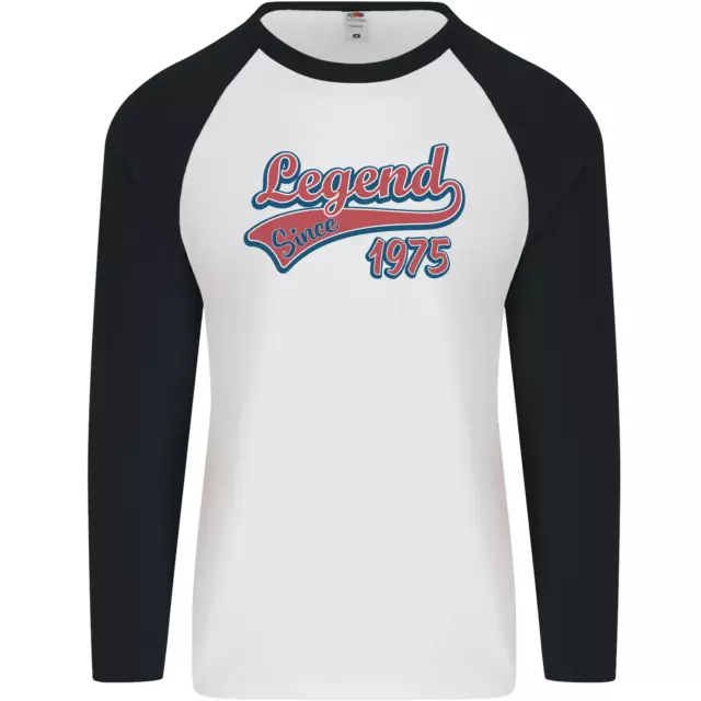 Legend Since 49th Anniversaire 1975 Mens L/S Baseball T-Shirt