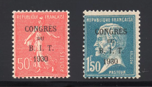 FRANCE 1930, Congrès du BIT, Yvert N°264/265 Neufs ** - YVERT 55 €