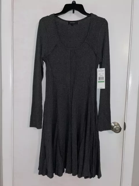 NWT $108 Karen Kane Women's Size Large Charcoal Gray Seam Dress