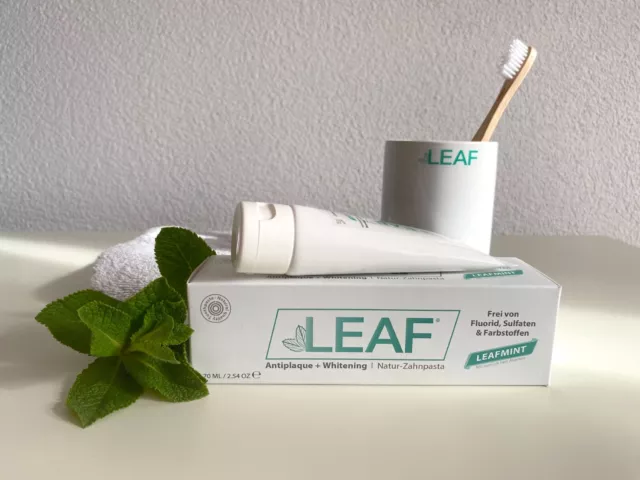 LEAF Natur-Zahnpasta I Antiplaque + Whitening I Ohne Fluoride