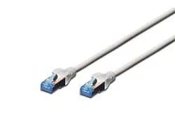 10x Patchkabel DIGITUS RJ45 SF/UTP Cat5e 0.50m grau Hebelschutz