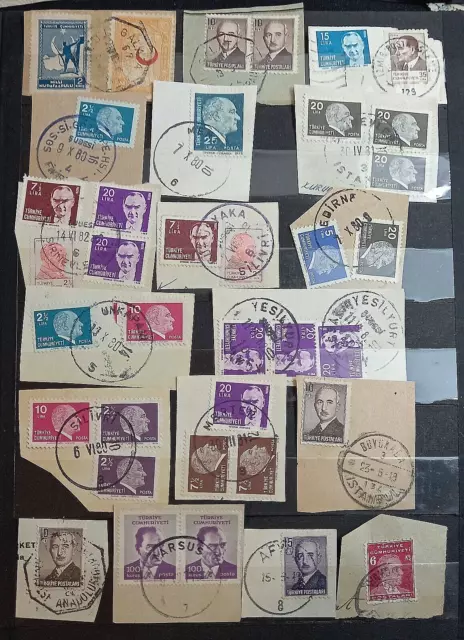 Turkey Türkiye Collection 38 Fragments with Excellent Cancelations rare to find.