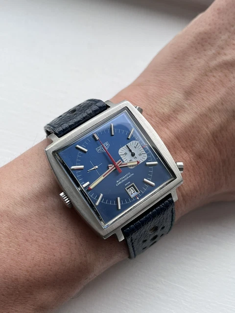 VINTAGE HEUER MONACO 1533 Blue Dial 4 250.00 PicClick UK
