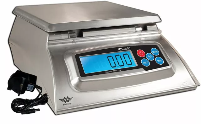 My Weigh KD8000 Digital Bakers Percentage Kitchen Scales 8kg  x 1g Battery/Mains