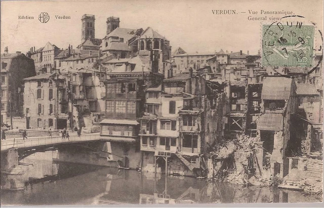 CPA 55 VERDUN. VUE PANORAMIQUE. GENERAL VIEW.....ECRITE.EN 1918. TBE. (ref 62)